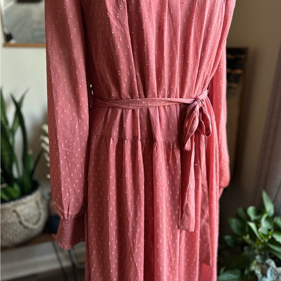 🌼English Factory Smocked Swiss Dot Maxi Dress - Picture 4 of 16